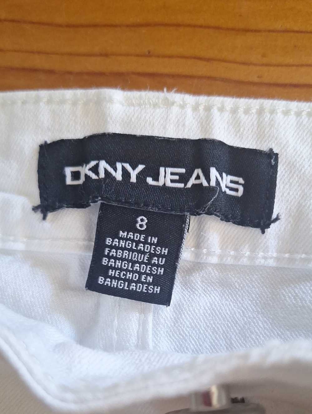 DKNY Womens White Jean Shorts - Picture 2 of 4